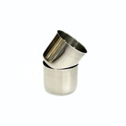 Set of Two Stainless Steel Spice Prep Cups - stacked