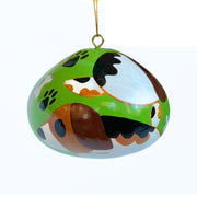 Gourd Ornament with Hand-painted All Over Dogs