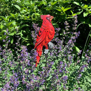 Painted Metal Garden Stake - Cardinal lifestyle