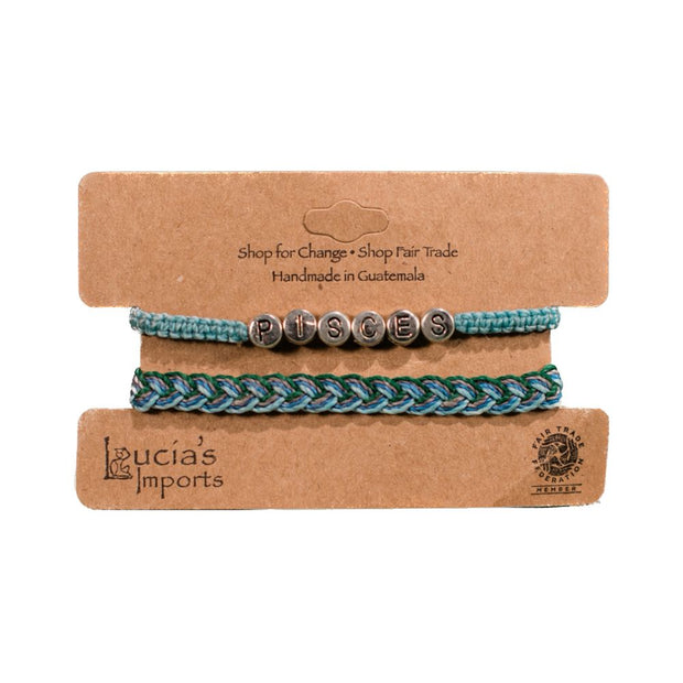 Zodiac and Element Bracelet Set - Pisces and Water