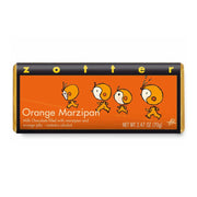 Zotter Hand-Scooped Chocolate 70g Bar - Orange Marzipan in package