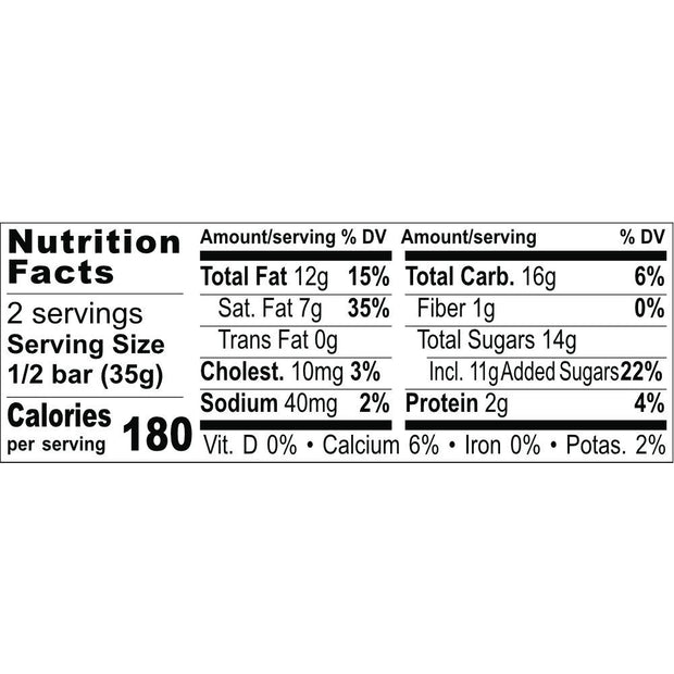Zotter Hand-Scooped Chocolate 70g Bar - Tiramisu Nutrition Facts