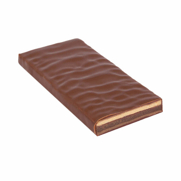 Zotter Hand-Scooped Chocolate 70g Bar - Tiramisu showing filling