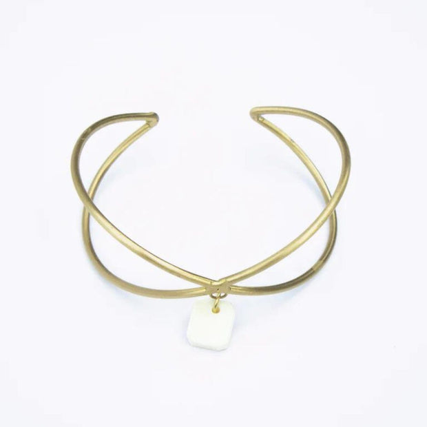 Gwyneth Charm Brass Bracelet