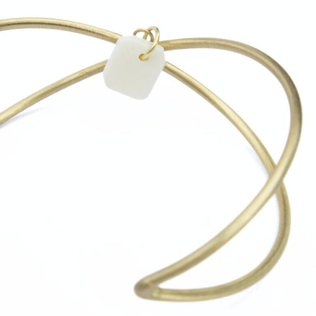 Gwyneth Charm Brass Bracelet detail