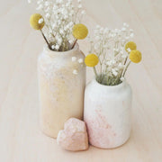 Natural Soapstone Jug Vases styled with dried flowers