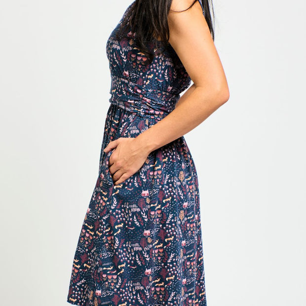 Mata Traders Asheville Dress - Fox Field Blue side view