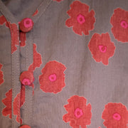 Mia Plus Size Dress Fuchsia Floral fabric print detail