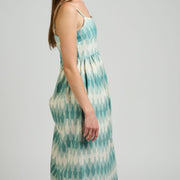 Sofia Midi Dress - Teal Ikat