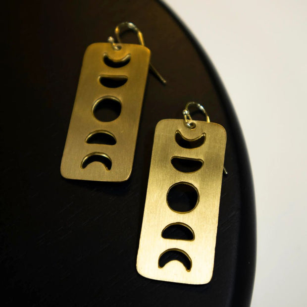 Phases of the Moon Earrings styled