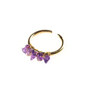 Tumbled Gems Adjustable Ring with Amethyst