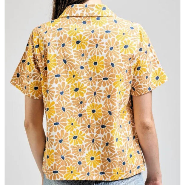 Mata Traders Camp Shirt Sunny Floral back view