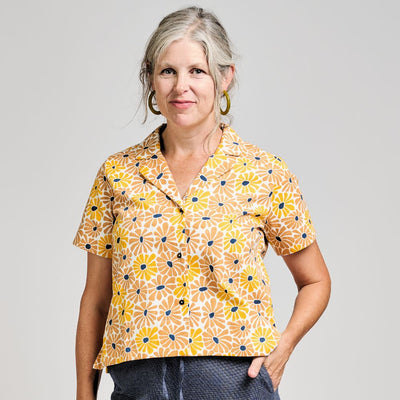 Mata Traders Camp Shirt Sunny Floral front view