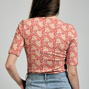 Mata Traders Gianna Wrap Top - Matisse Vermillion back view