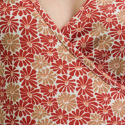 Mata Traders Gianna Wrap Top - Matisse Vermillion closeup detail