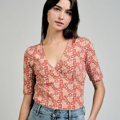 Mata Traders Gianna Wrap Top - Matisse Vermillion front