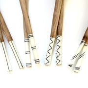 14-inch Olive Wood and Bone Handles Serving Spoons designs