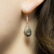 Antik Sterling Silver and Abalone Teardrop Earrings