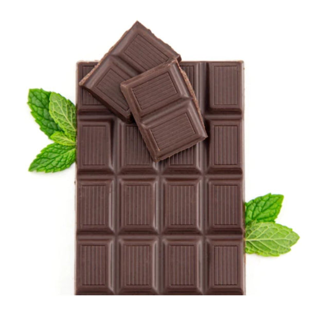Organic Dark Chocolate with Mint Crunch (67% Cacao) 80g Bar styled