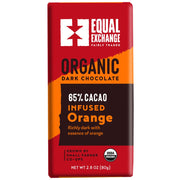 Organic Dark Chocolate and Infused Orange (65% Cacao) 80g Bar