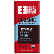 Organic Classic Milk Chocolate (43% Cacao) 80g Bar front