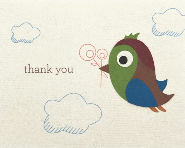 Good Paper Thank You Birdie Card