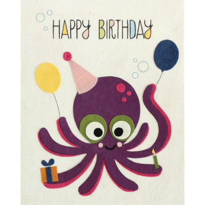 Octo Birthday Handmade Card by Good Paper