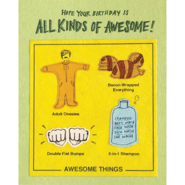 All Kinds Awesome Birthday Card by Good Paper