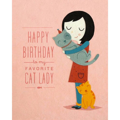 Cat Lady Birthday Card by Good Paper