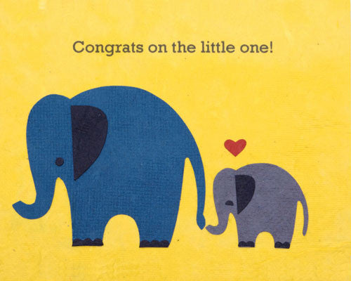 Elephant Congrats Baby Card