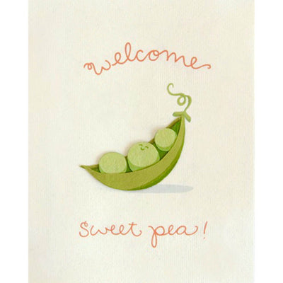 Welcome Sweet Pea Baby Card by Good Paper