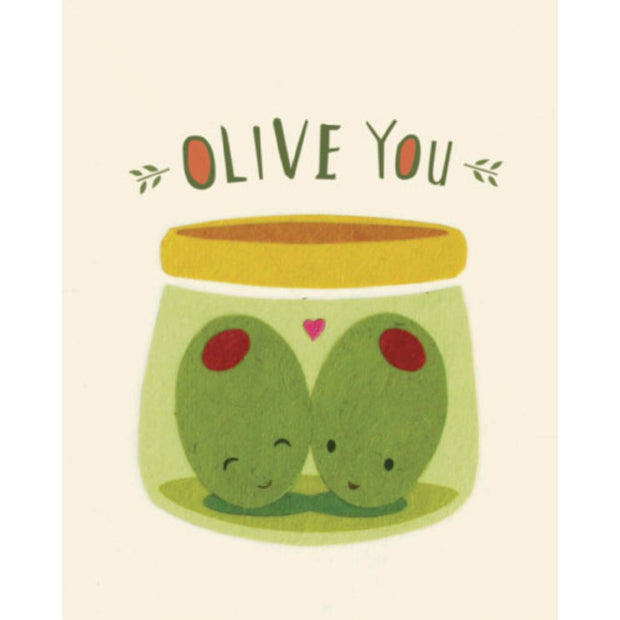 Olive You Handmade Card by Good Paper