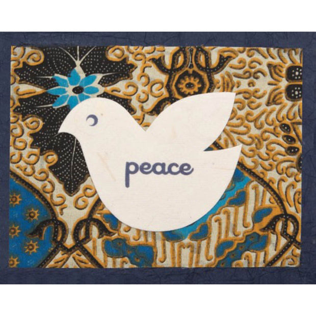 Batik Peace Dove Holiday Card by Good Paper