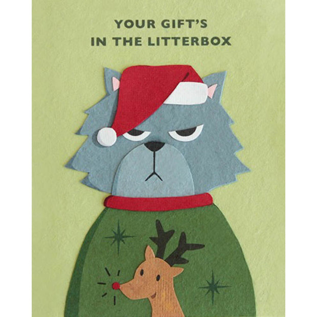 Grumpy Kitty Christmas Card by Good Paper