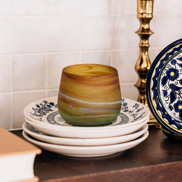 Phoenician Glass Candle Holder - Small lifestyle