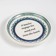 Ceramic Teacher Quote Small Plate sideview
