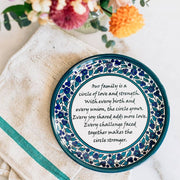 Ceramic Family Circle Plate styled