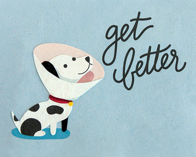 Get Better Dog Greeting Card by Good Paper