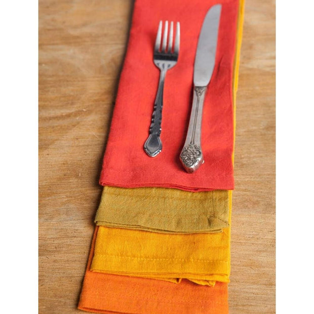 Hand-woven Harvest Napkins, Set of 4  styled