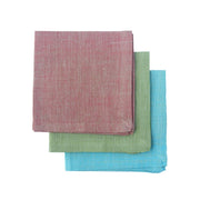 Set of 3 Cotton Handkerchiefs - Charlotte