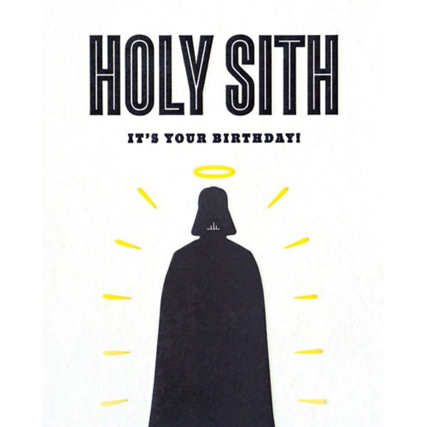 Holy Sith Birthday Letterpress Card by Good Paper