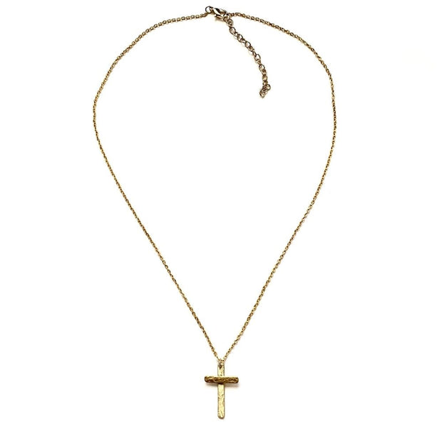 Parkarana Brass Cross Necklace