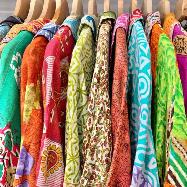 Recycled Sari Spa Bathrobe assorted patterns