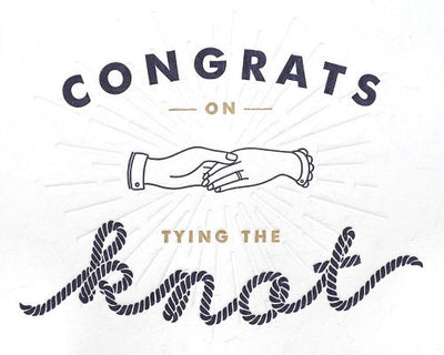 Tying the Knot Letterpress Card by Good Paper