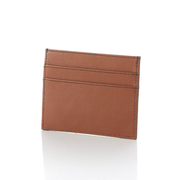 Two-Tone Compact Leather Travel Card Holder copper side