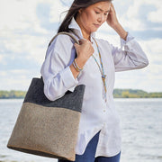 Jaya Jute Color Block Tote lifestyle