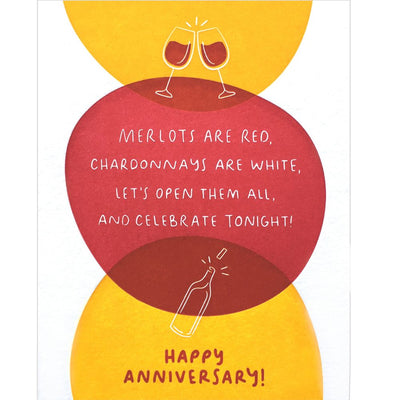 Anniversary Wine Greeting Card by Good Paper