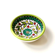 Hand-painted West Bank Ceramic Dipping Bowl - Green