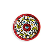 Hand-painted West Bank Appetizer Ceramic Plate red