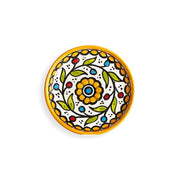 Hand-painted West Bank Appetizer Ceramic Plate yellow